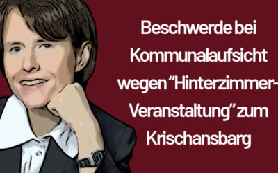 Heikendorf plant „Hinterzimmer-Veranstaltung“ zum Krischansbarg – Beschwerde an Kommunalaufsicht gegen nicht-öffentliche Veranstaltung von Karin Kaiser eingereicht – Presse und Bürger werden ausgegrenzt